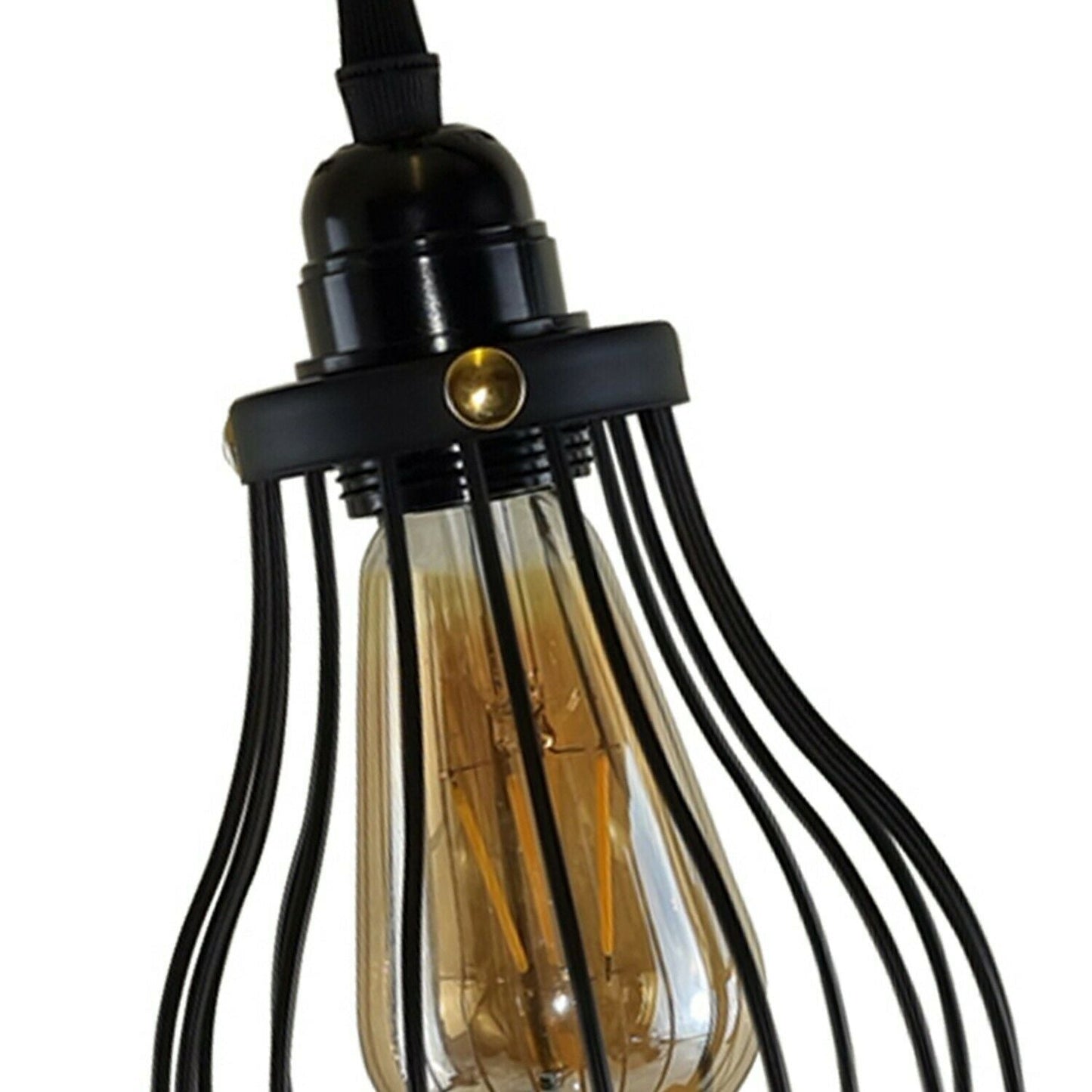 Industrial Vintage Retro Pipe Sconces Wall Light  dome black Cage