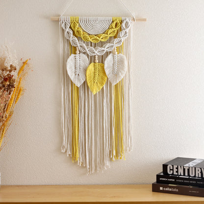 Creative Personality Green Leaves Tassel Tapestry