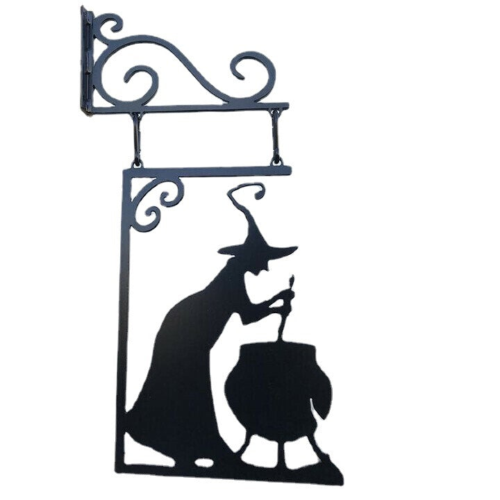 Metal Wall Art Witch Leaky Cauldron Sign