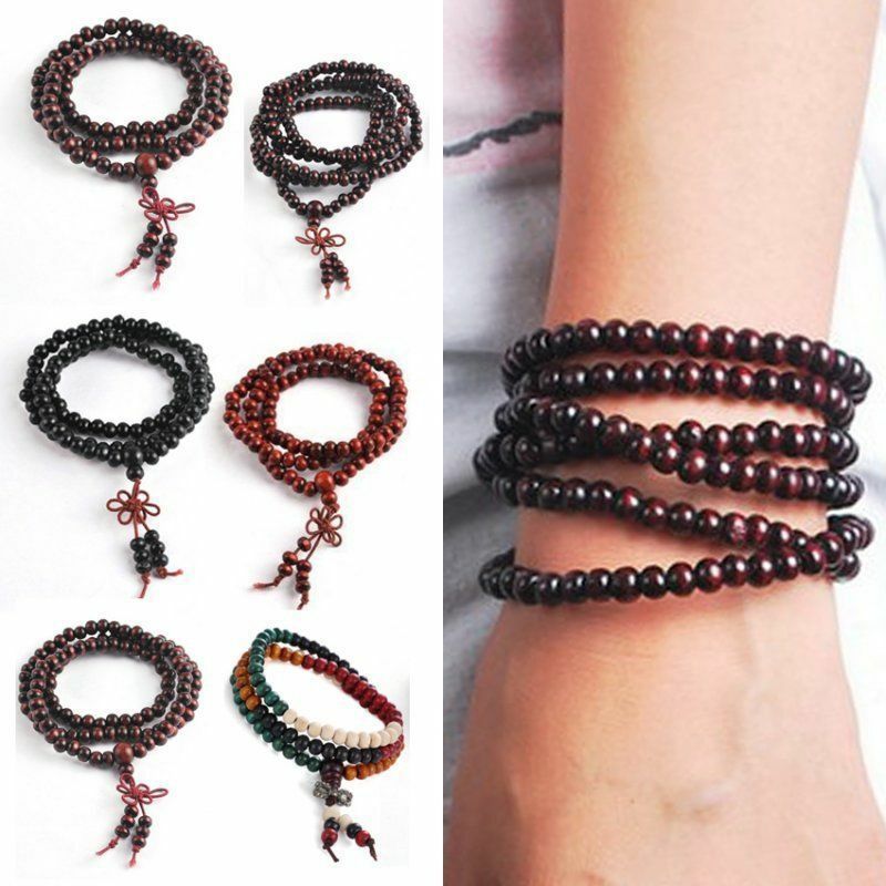 9 Styles 6mm Natural Sandalwood Buddhist Buddha Wood Prayer Beaded