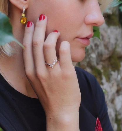 Sterling Silver Adjustable Butterfly Ring