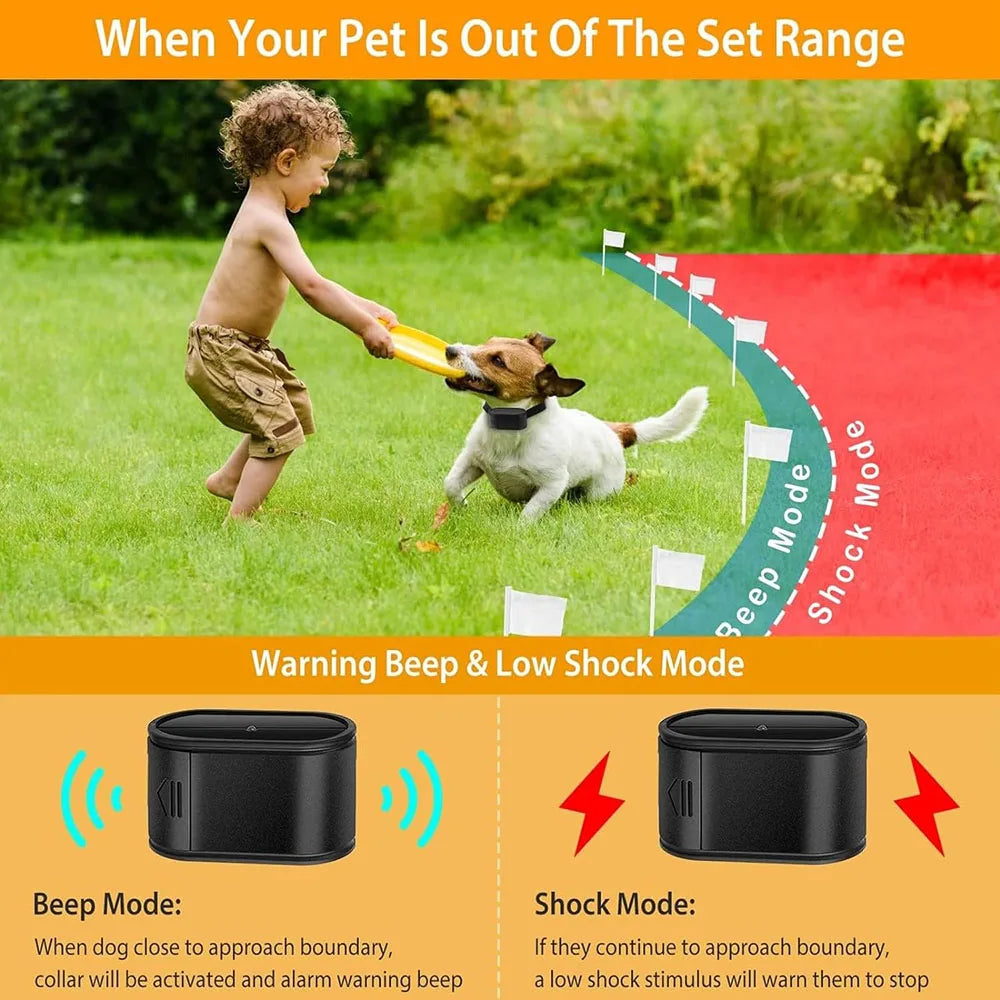 Electric Pet Fence Collars for Stubborn Dogs In-ground/Aboveground Pet