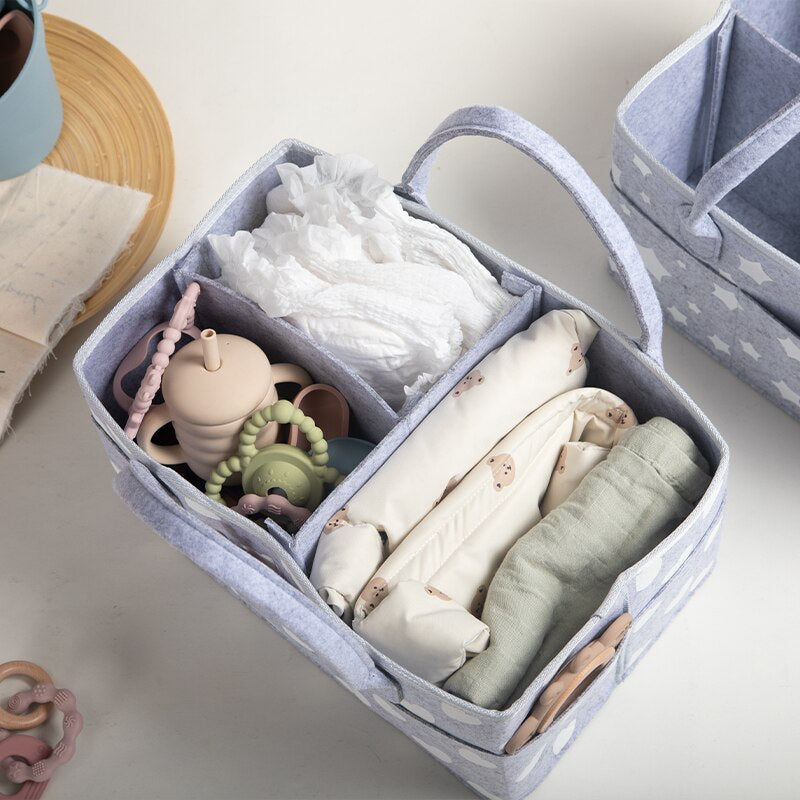 Baby Diaper Organizer Multi function Infant Nursery Bag Nappy Caddy