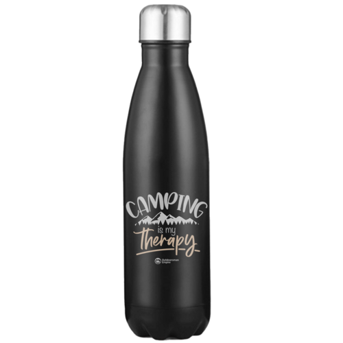 Camping Is My Therapy Stainless Steel Water Bottle