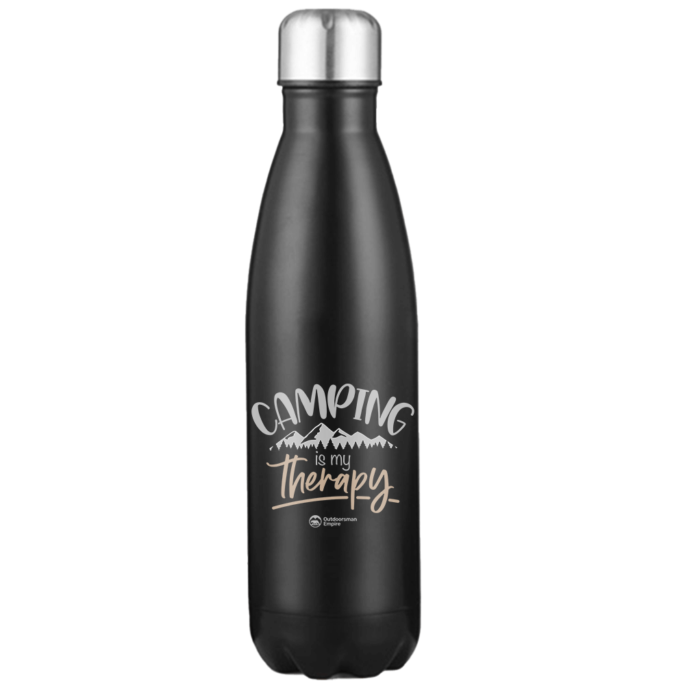 Camping Is My Therapy Stainless Steel Water Bottle