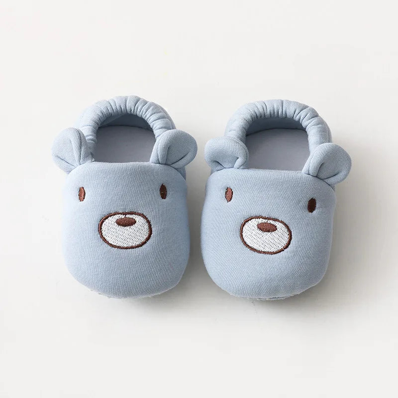 Newborn Baby Shoes Boys Girls Soft Sole Non Skid Crib Toddler Shoe Cute Animal Winter Warm Booties First Walker Crib Shoes 0-18M