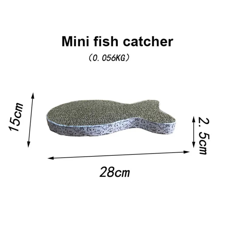 Wear-resistant Cat Scratch Pad Fish Shape Mini Cat Scratcher Board