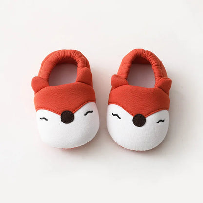 Newborn Baby Shoes Boys Girls Soft Sole Non Skid Crib Toddler Shoe Cute Animal Winter Warm Booties First Walker Crib Shoes 0-18M