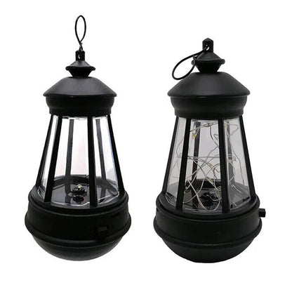 1 Pc 2 Styles 2V 40MA Waterproof LED Solar Retro Lantern Hanging Light