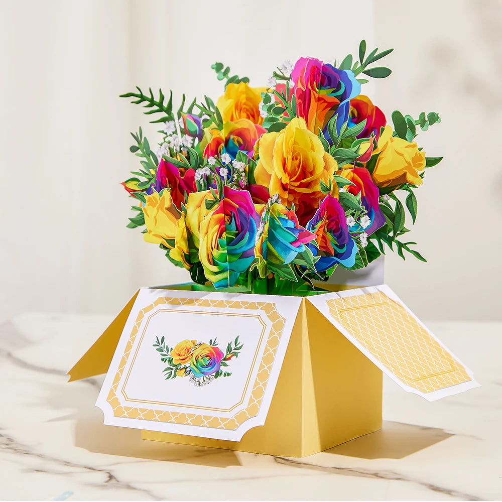 Flower Greeting Card With Envelope Surprise Gifts For Mothers Day