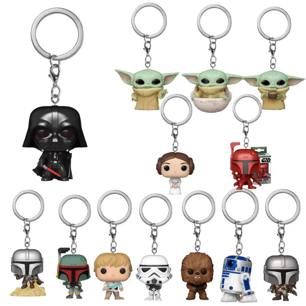 Keychain Star Wars Obi-wan Kenobi The Child Baby Yoda with Cup Boba