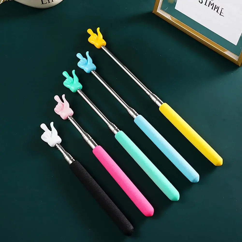 Retractable Teacher Pointer Finger Design StainlessSteel Telescopic