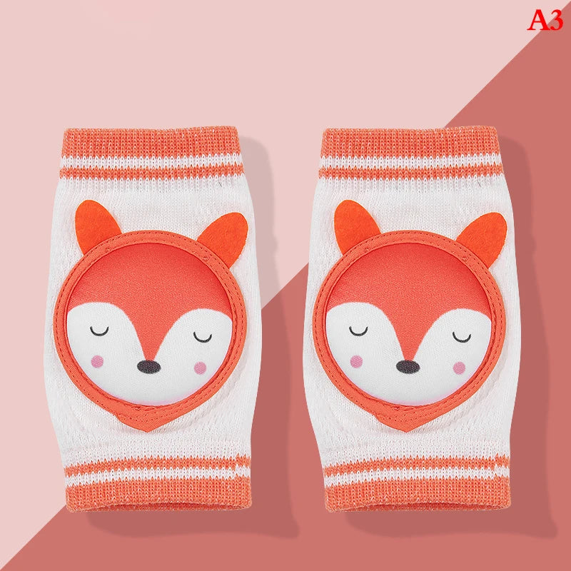 Summer Baby Knee Pads Infant Toddler Breathable Cotton Kneepads Protector Cute Animals Kids EVA Knee Pad Baby Knee Pads 0-2y