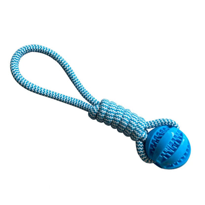 Dog Toys Balls Interactive Treat Rope Rubber Leaking Balls for Small