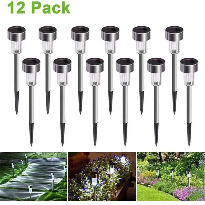 12Pack Solar Garden Light Outdoor Solar Powered Lamp Lanter Waterproof