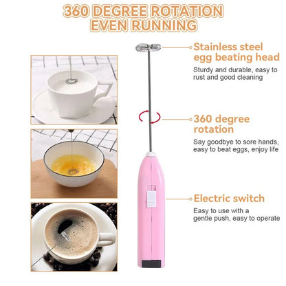 Mini Electric Whisk Foamer Blender Wireless Coffee Whisk Mixer