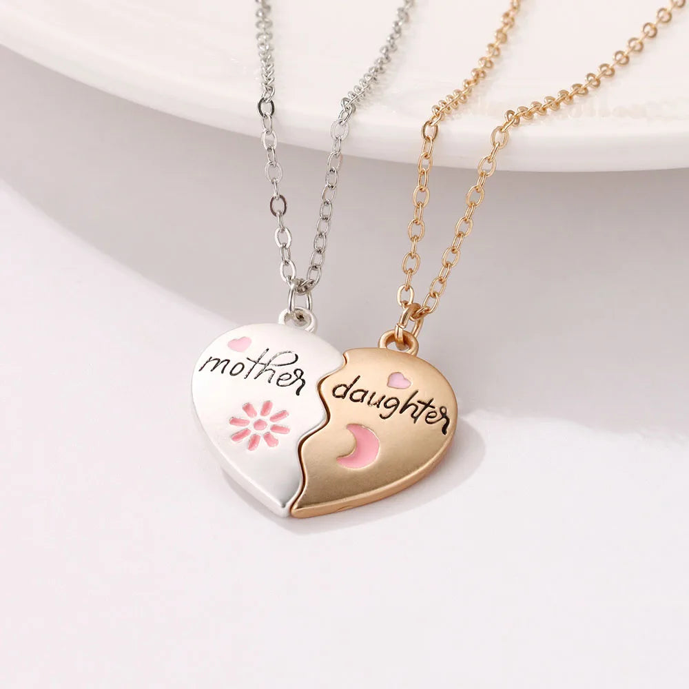 Luoluo&baby 2Pcs/set Mother and Daughter Parent Child Magnet Necklace