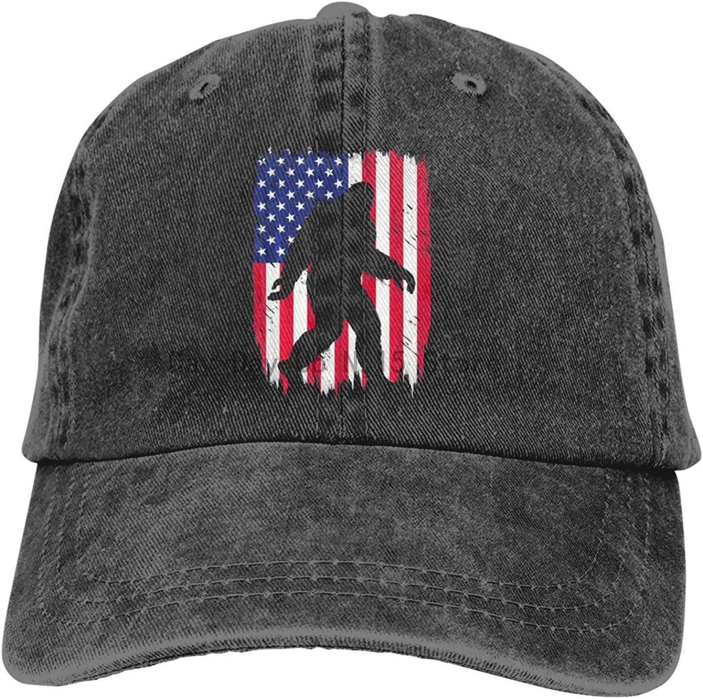 Bigfoot Gifts Funny Sasquatch American USA Flag Adult Cowboy Hat Woman