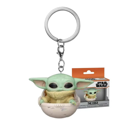 Keychain Star Wars Obi-wan Kenobi The Child Baby Yoda with Cup Boba