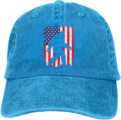 Bigfoot Gifts Funny Sasquatch American USA Flag Adult Cowboy Hat Woman