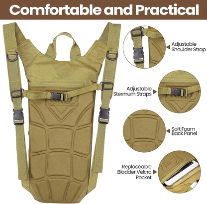 Tactical Hydration Pack Backpack Military Water-proof Nylon Water Bag