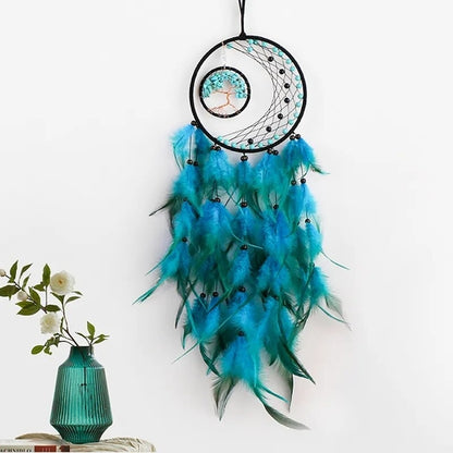 Wall Hanging Dreamcatchers Gem Crystal Tree Of Life Dream Catcher Home