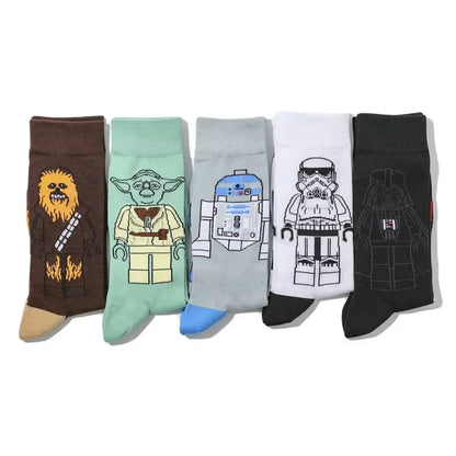 Socks Star Wars Anime Pure Cotton Mid Tube Socks Boys Four Seasons