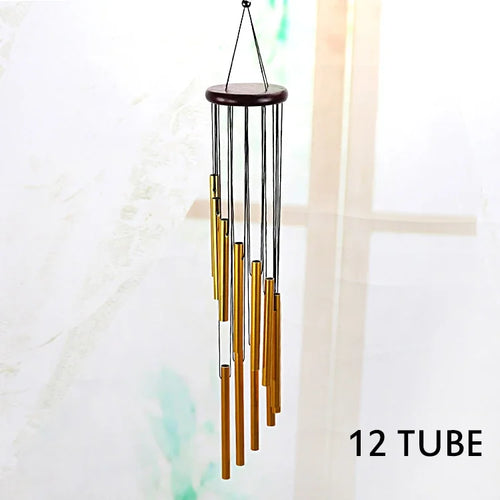 Wooden Retro Wind Chimes Metal Ornaments Outdoor Garden Decoration