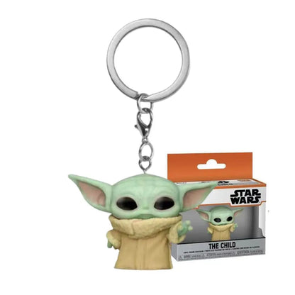 Keychain Star Wars Obi-wan Kenobi The Child Baby Yoda with Cup Boba