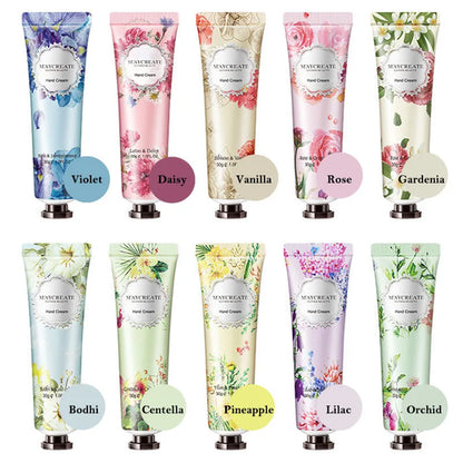 10pcs Fruity Flowery Hand Cream Moisturizing Anti-wrinkle Anti Chap