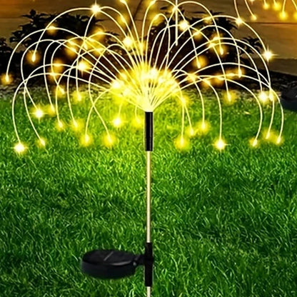 200 LED Solar Garden Firework Lights Outdoor Waterproof 8modes