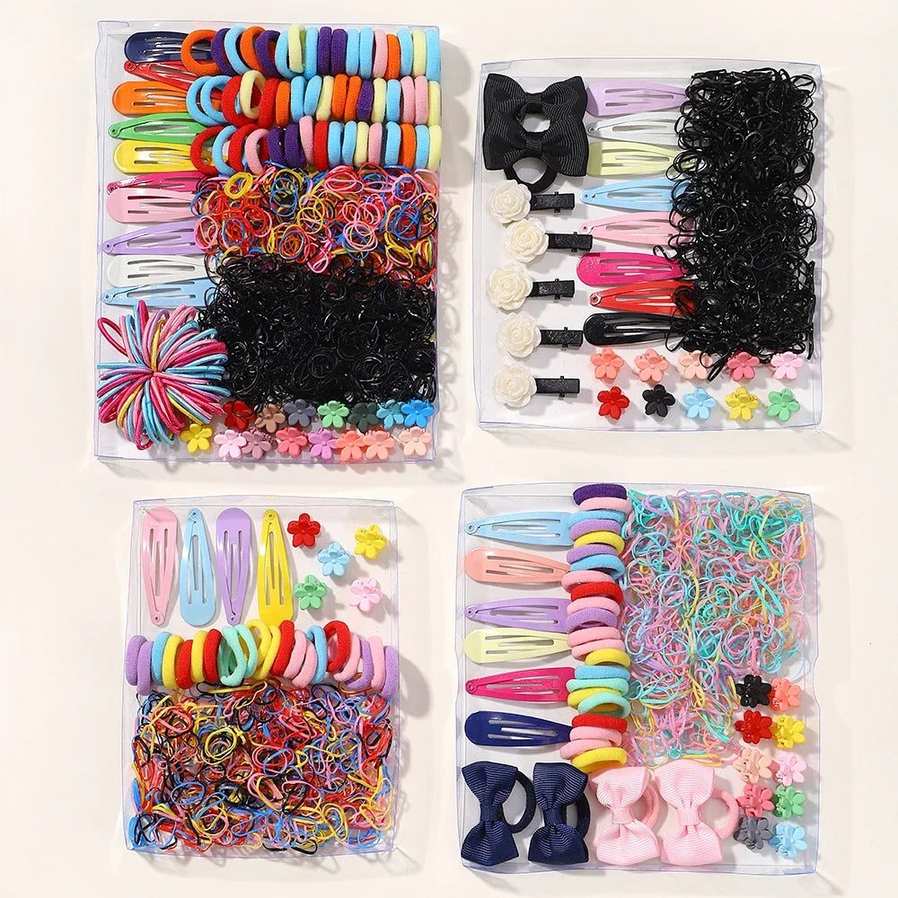 1125pcs A Bag of Multipurpose Children Lovely Colorful Flower Clip BB