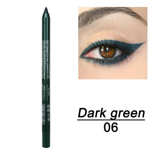 6 Colors Long-lasting Eye Liner Pencil Waterproof Pigment Blue Brown