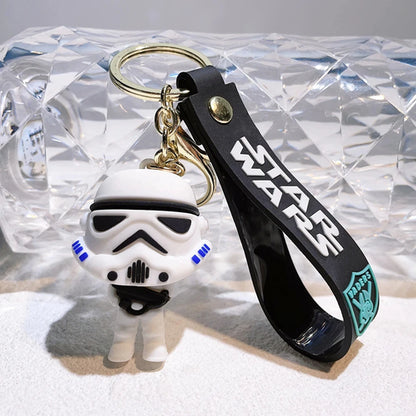 Star Wars Anime Figure Yoda Keychain Mandalorian Darth Vader Chewbacca