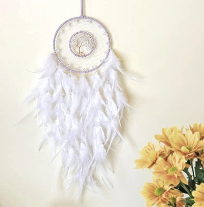 Wall Hanging Dreamcatchers Gem Crystal Tree Of Life Dream Catcher Home