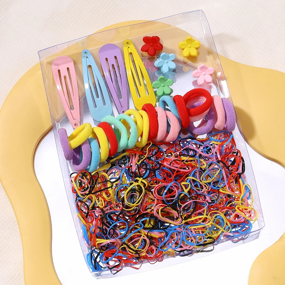 1125pcs A Bag of Multipurpose Children Lovely Colorful Flower Clip BB