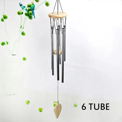 Wooden Retro Wind Chimes Metal Ornaments Outdoor Garden Decoration