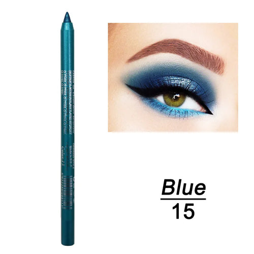 6 Colors Long-lasting Eye Liner Pencil Waterproof Pigment Blue Brown