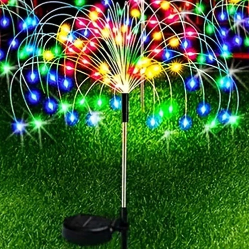 200 LED Solar Garden Firework Lights Outdoor Waterproof 8modes