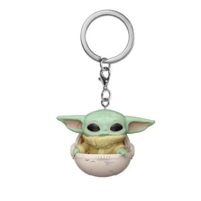 Keychain Star Wars Obi-wan Kenobi The Child Baby Yoda with Cup Boba