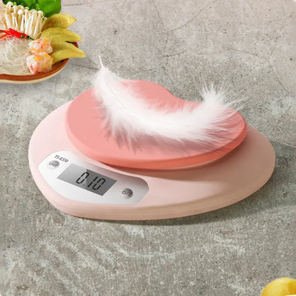 Multi-Function Kitchen Baking Scale Pink Heart-shaped Portable