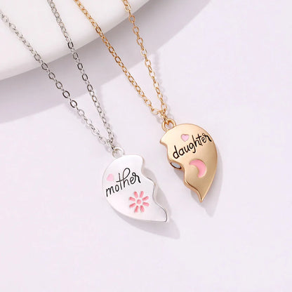 Luoluo&baby 2Pcs/set Mother and Daughter Parent Child Magnet Necklace