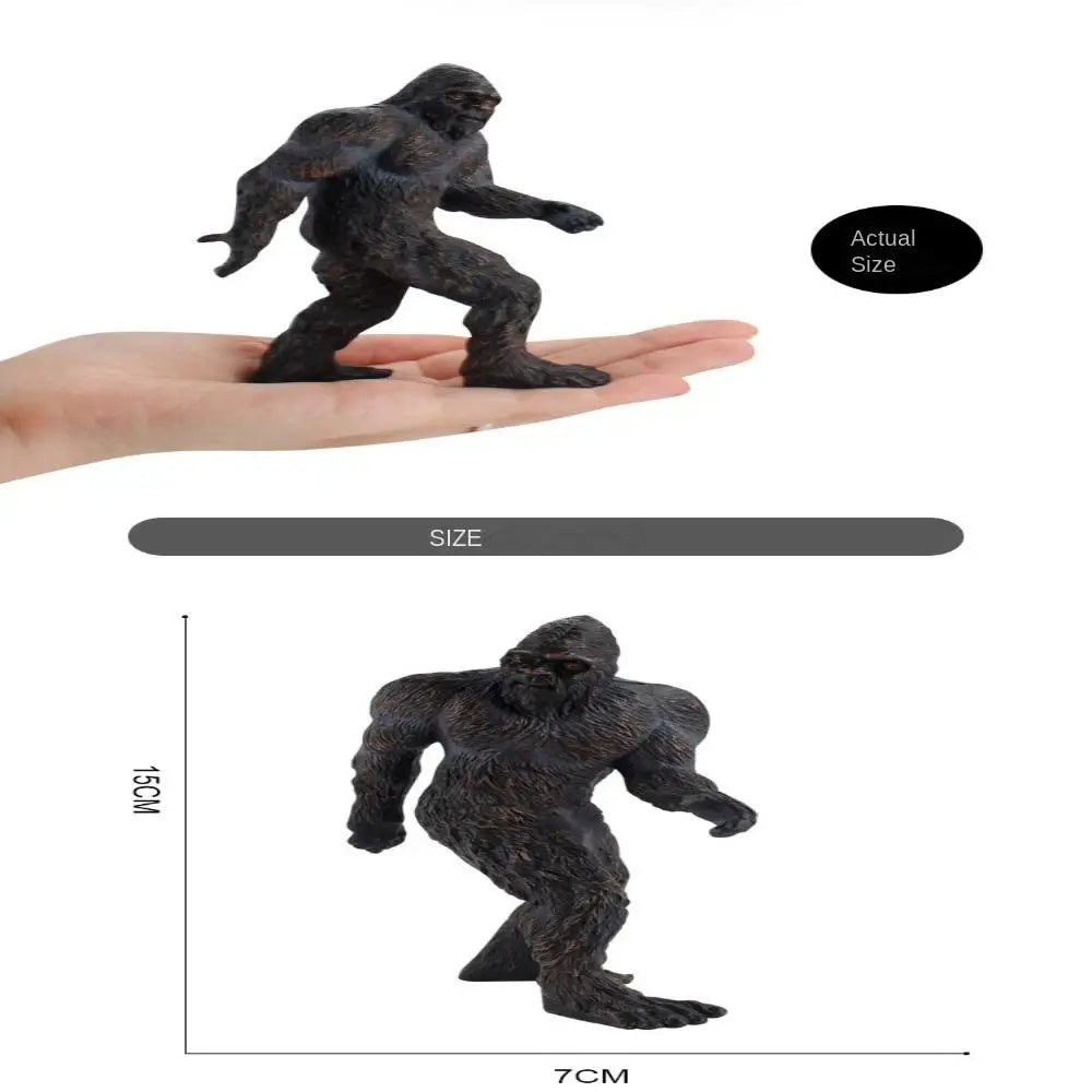 Black Brown Bigfoot Statue Interesting 5.9inch PVC Indoor Desk