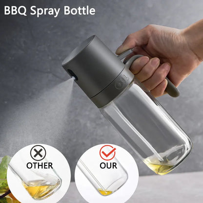 Oil Spray Bottle 250ml High Borosilicate Glass Cooking Oil Dispensers