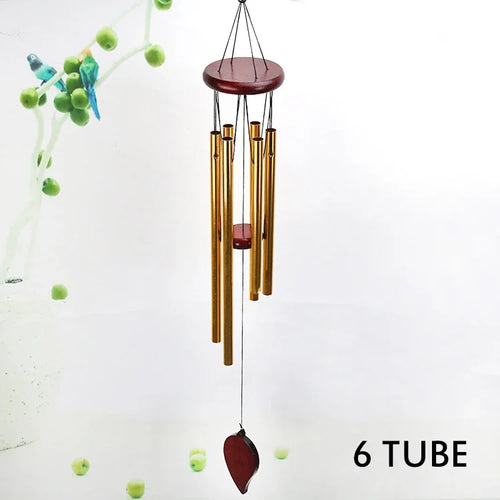 Wooden Retro Wind Chimes Metal Ornaments Outdoor Garden Decoration