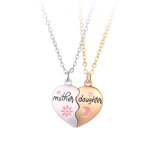 Luoluo&baby 2Pcs/set Mother and Daughter Parent Child Magnet Necklace