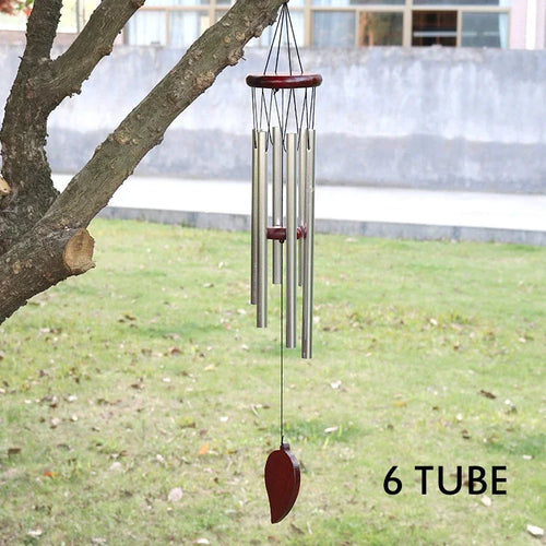 Wooden Retro Wind Chimes Metal Ornaments Outdoor Garden Decoration