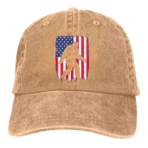 Bigfoot Gifts Funny Sasquatch American USA Flag Adult Cowboy Hat Woman