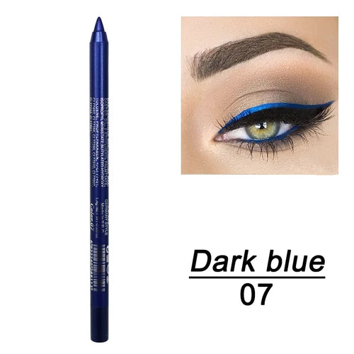 6 Colors Long-lasting Eye Liner Pencil Waterproof Pigment Blue Brown