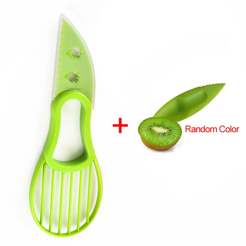 3 In 1 Avocado Slicer Shea Corer Butter Fruit Peeler Cutter Pulp